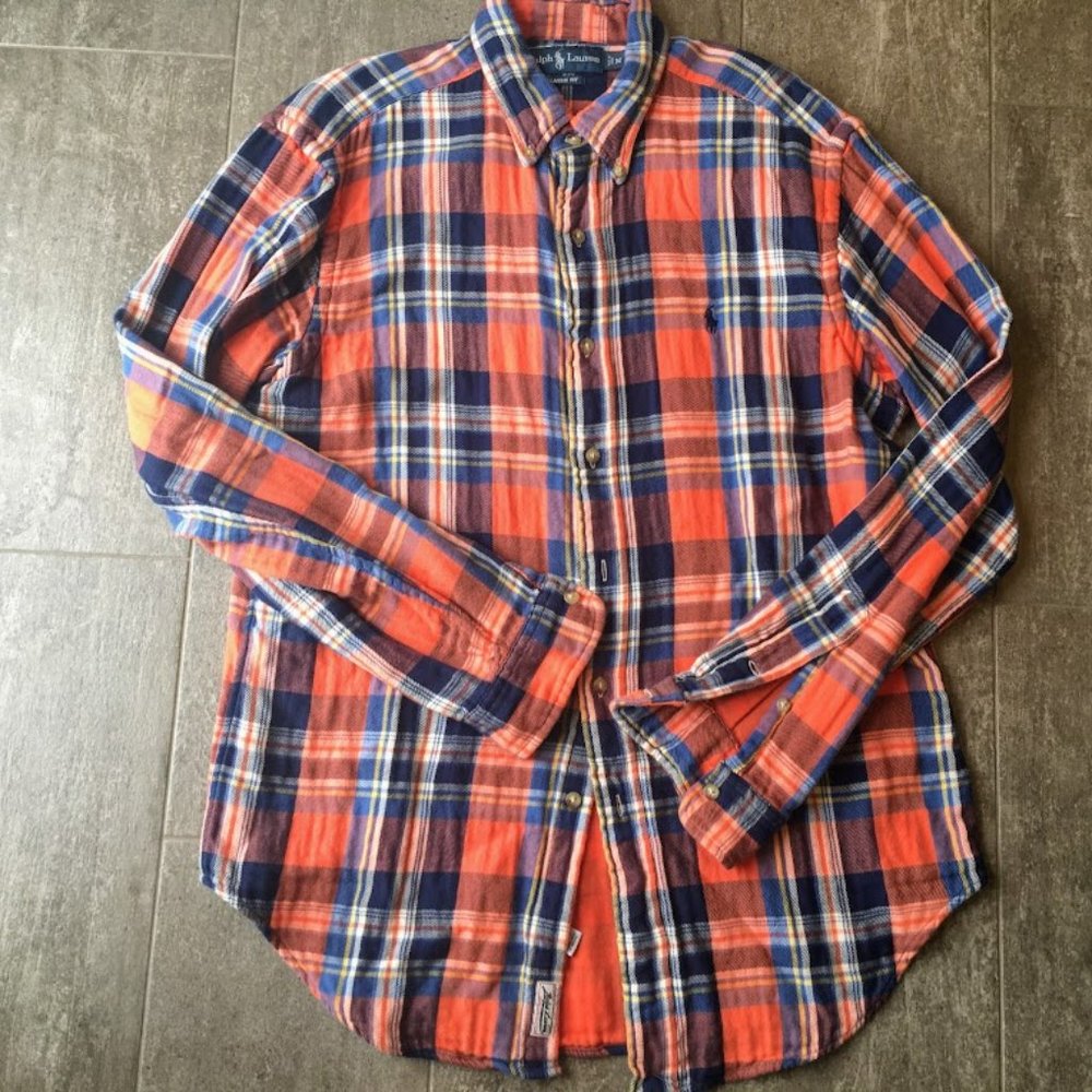 Ralph Lauren Long sleeve men's thick cotton shirt